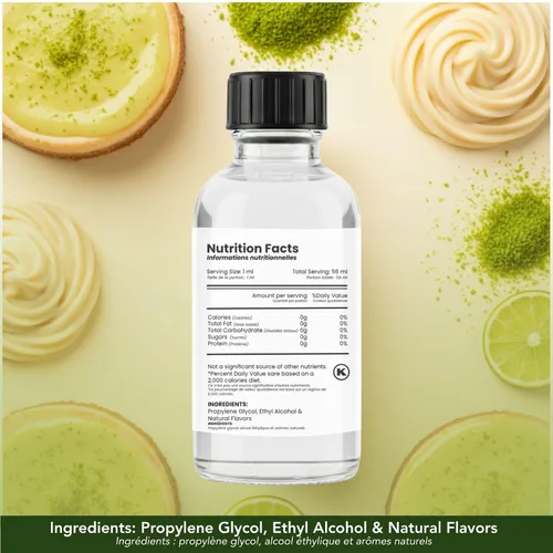 Vista 2 de Dolce Flav Extracto de lima natural – 2 onzas de Kosher soluble en aceite, sin azúcar, sabor concentrado a lima cítrica para dulces, chocolates