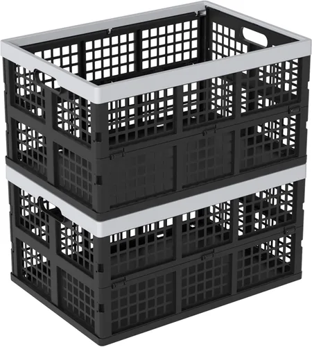 Vista 8 de Wekioger Cajas de leche plegables de 18 L, paquete de 3 cajas de almacenamiento de plástico cuadradas