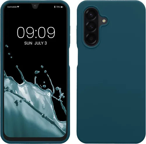 Vista 165 de kwmobile Funda Compatible con Samsung Galaxy A14 5G - Funda de teléfono de TPU y silicona con acabado suave - Verde Lima