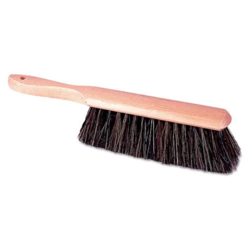 Vista 3 de Cepillo de cerdas de caballo con mango de madera, hecho con pelo de caballo, paquete de de 1, Natural