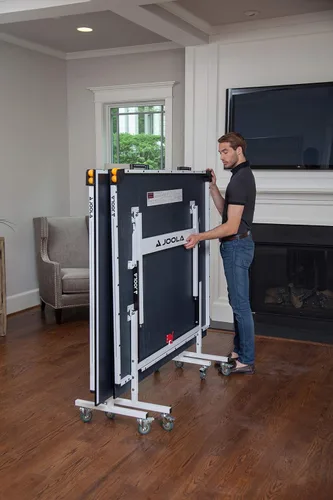 Vista 11 de JOOLA Rally TL - Mesa de ping pong profesional de MDF para interiores con abrazadera rápida y red de tenis de mesa y poste – 10 minutos de fácil