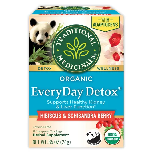 Vista 11 de Traditional Medicinals Té, Desintoxicación Diaria Orgánica de Baya Schisandra, Apoya la Función Hepática Saludable, Desintoxicación, 16 Bolsas de Té