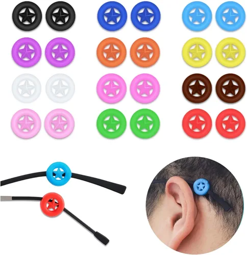 Vista 11 de SooGree Agarre de silicona para gafas, retenedor de manga con punta de patilla, retenedores antideslizantes para gafas para niños y adultos