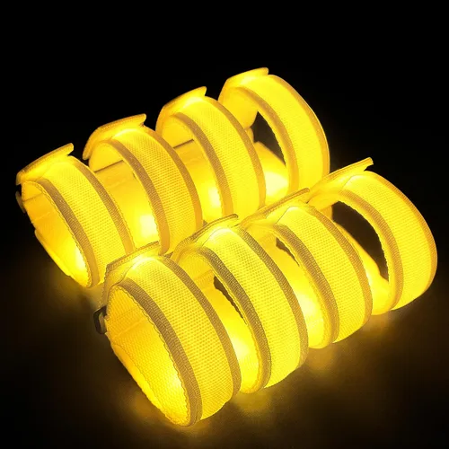 Vista 10 de KIRALUMI 8 pulseras LED que brillan en la oscuridad, pulseras de fiesta de Halloween que brillan en la oscuridad, suministros para Navidad