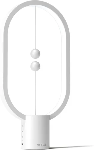 Vista 15 de Heng - Luz de equilibrio, lámpara de mesa LED alimentada por USB, creativa, luz nocturna con interruptor magnético, lámpara de mesa regulable