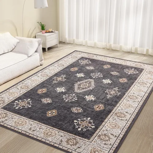 Vista 17 de ILANGO Alfombras de Área de Yute para Exteriores, Alfombras Tejidas Lavables para Patio 5'x7', Alfombras Naturales de Estilo Rústico para Áreas
