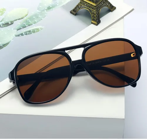 Vista 3 de ADE WU Gafas de sol de aviador de diseño de gran tamaño de moda retro 70s gafas de sol de piloto