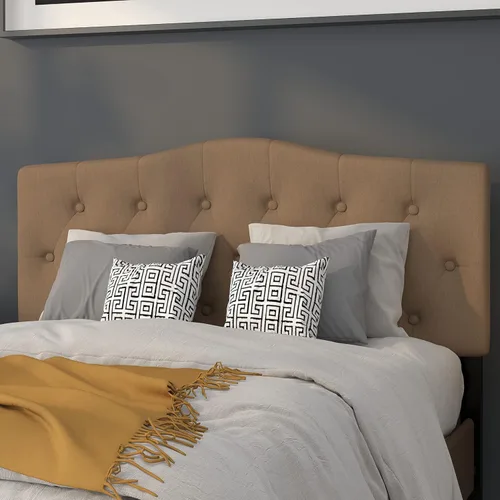 Vista 21 de Flash Furniture Cambridge - Cabecera tapizada capitoné tamaño individual en tela beige