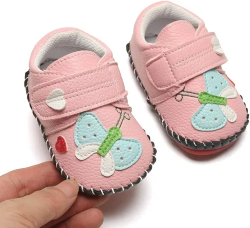 Vista 3 de HsdsBebe Zapatos deportivos de piel sintética para bebés, niños y niñas, con suela de goma, primeros pasos, zapatillas de cuna
