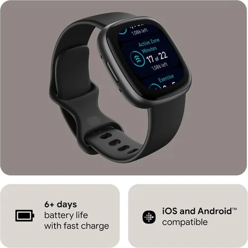 Vista 6 de Fitbit Versa 4 Fitness Smartwatch con preparación diaria, GPS, frecuencia cardíaca 24/7, más de 40 modos de ejercicio, seguimiento del sueño y más