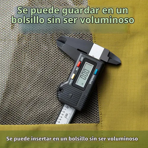 Vista 2 de Calibrador Digital Pequeño de 0 a 4 pulgadas, Mini Herramienta de Medición, Calibrador Micrómetro con Función de Apagado Automático, Intercambiable