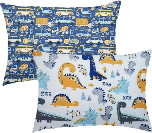 Vista 11 de Funda de almohada para niños pequeños, paquete de 2 fundas de almohada 100% algodón para niños y niñas, funda de almohada de 15 x 23 pulgadas, se