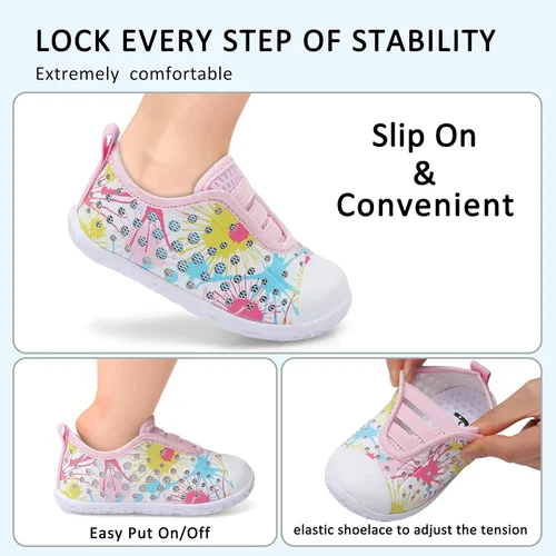 Vista 5 de Fires Zapatos de agua para niños y niñas, de secado rápido, transpirables, calcetines de agua descalzos para playa, natación, zapatos deportivos