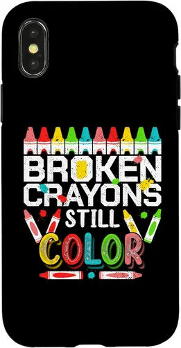 Vista 5 de Broken Crayons Still Color Mental Health Awareness Men Women Case for iPhone 17