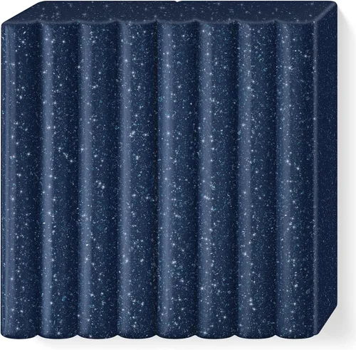 Vista 2 de STAEDTLER 8010-352 FIMO Effect - Arcilla de modelado de polímero endurecedor para horno, color azul galaxia (1 bloque de 2.01 oz)