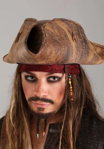 Vista 7 de Disfraz de Capitán Jack Sparrow para Hombre de Piratas del Caribe de Disney Multicolor