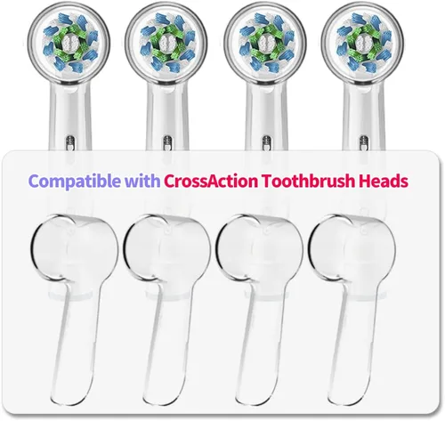 Vista 4 de 12 fundas reutilizables para cepillos de dientes compatibles con cabezales de cepillo de dientes eléctricos Oral B para un mejor cepillado