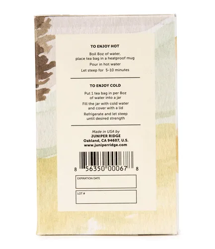 Vista 4 de Juniper Ridge Douglas - Té botánico de abeto y rosa mosqueta - Tarta y picante, cítricos y notas de hoja perenne suaves, vegano, sin cafeína y sin