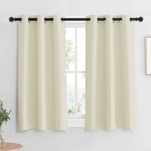 Vista 25 de RYB HOME - Cortinas para armario de 36 pulgadas, cortinas para oscurecer la habitación con ojales resistentes a la oxidación, cortinas de Aqua