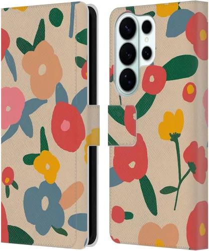 Vista 274 de Head Case Designs Officially Licensed Ninola Ditsy Flowers Yellow Nature Bold Leather Wallet Case Compatible with Samsung Galaxy A07 4G