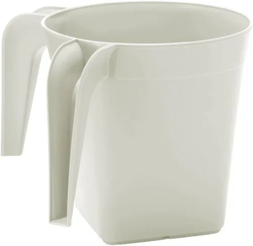 Vista 8 de YBM Home Vaso cuadrado de plástico para lavar a mano, de larga duración, para lavado ritual de manos, 1332Beige