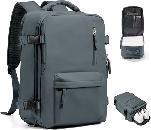 Vista 11 de VGCUB Mochila grande de viaje para trabajo, negocios, mochila para computadora portátil aprobada para vuelo, para mujeres y hombres, mochila