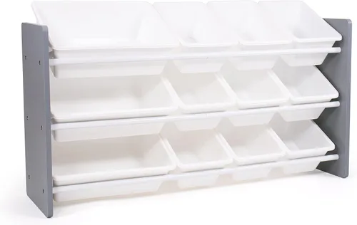 Vista 10 de Humble Crew Organizador de almacenamiento de juguetes para niños con 12 cubos de plástico, camuflado, contenedores extraíbles para sala