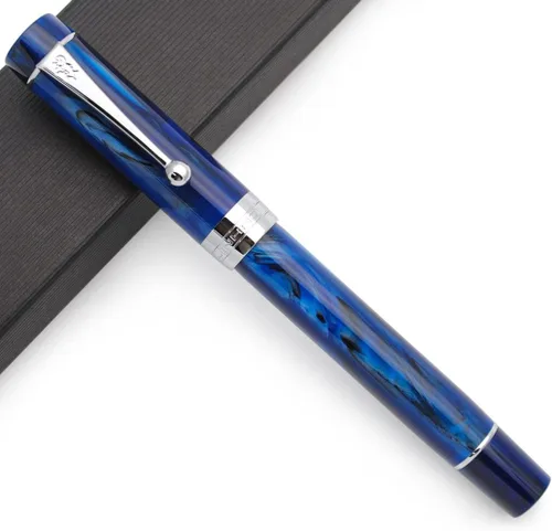 Vista 27 de JINHAO 100 - Pluma estilográfica con convertidor de tinta (punta media, 0.028 in, rojo cereza)