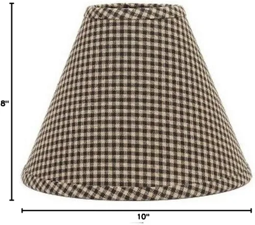 Vista 4 de Home Collection by Raghu Pantalla negra Newbury Gingham, 10 pulgadas