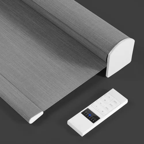 Vista 10 de ZSTARR Persianas enrollables motorizadas de filtrado de luz con control remoto, persianas inteligentes recargables compatibles con Alexa Google a