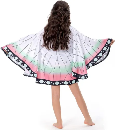 Vista 3 de Vaianie Kimono para niños, disfraz de cosplay, cárdigan, chaqueta, bata, capa de anime