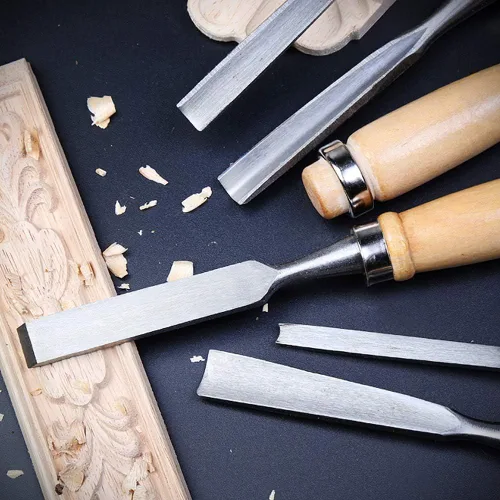 Vista 7 de Monkey King Bar -Juego de cinceles de tallado de madera de 12 piezas- Herramientas afiladas para carpintería con almacenamiento de estuche