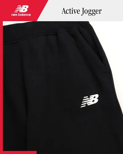 Vista 21 de New Balance Pantalones deportivos para niña, forro polar de mezcla de algodón suave con cordón y bolsillos (tallas 8-16)