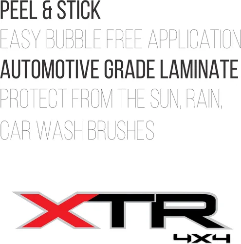 Vista 3 de XTR - Calcomanías 4x4 compatibles con Ford F-150 2004-2014, serie premium, acabado estilo OEM, juego de 2