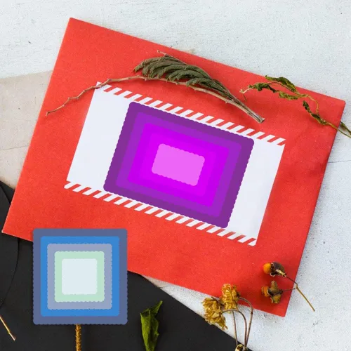 Vista 7 de AFUNTA 3 troqueles - Suministros para hacer tarjetas rectangulares y redondas para álbum de recortes