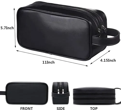 Vista 6 de Neceser para hombre y mujer, Negro, 1 unidad (Paquete de 1), Classic