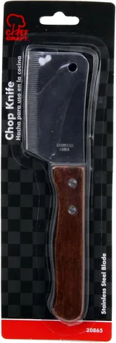 Vista 2 de Chef Craft Cuchillo para picar de acero inoxidable, hoja de 3 pulgadas, 7 pulgadas de largo, mango de madera