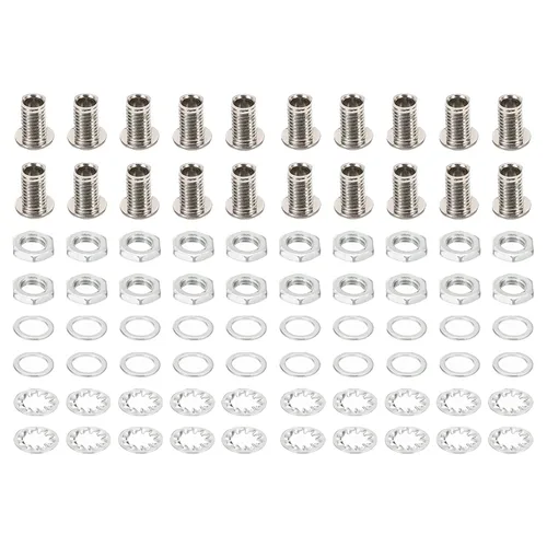 Vista 5 de PATIKIL Tornillos huecos de cabeza redonda M8x12mm, 4 en 1/60 piezas con orificio pasante con tuerca hexagonal y junta