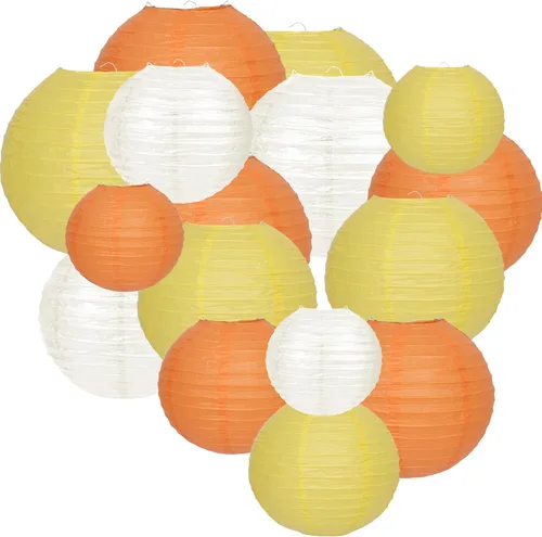 Vista 9 de Faroles de papel blanco redondos chinos para fiestas, decoración del hogar y bodas, varios tamaños de 6 pulgadas, 8 pulgadas, 10 pulgadas, 12