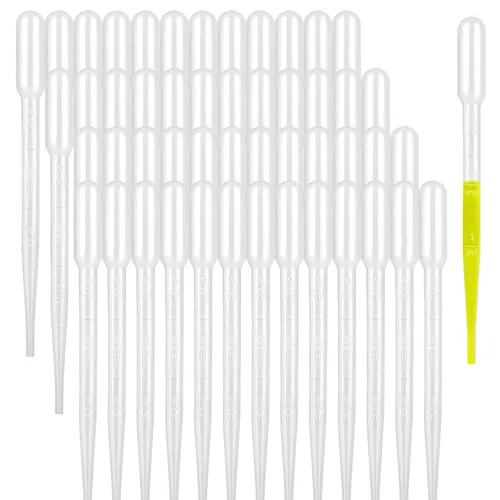 Vista 8 de moveland Pipetas de plástico desechables, 3 ML, goteros graduados, alta calidad para transferir aceite esencial para herramienta de maquillaje