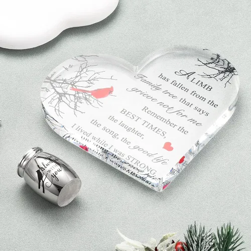 Vista 4 de Urnas cardenales medianas para adultos, regalos conmemorativos para mujeres, urnas de recuerdo para cenizas