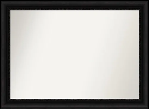 Vista 266 de Amanti Art Espejo personalizado, espejo de baño negro puente, espejo de pared o espejo de tocador de baño sobre el fregadero (26 x 26 pulgadas)