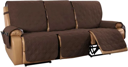 Vista 10 de Beacon Pet Funda para silla reclinable, funda elástica para sofá reclinable de 2/3 plazas, funda impermeable con bolsillos, protector de muebles