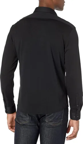 Vista 4 de Calvin Klein Camisa de vestir para hombre de ajuste delgado, protector contra manchas
