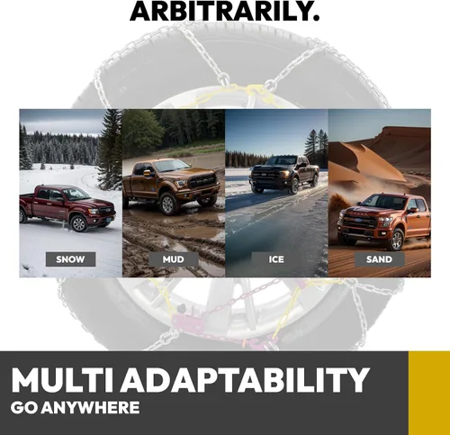 Vista 6 de Cadenas de nieve de ajuste automático para automóvil, ajuste rápido, fácil instalación, cadenas universales reutilizables para neumáticos