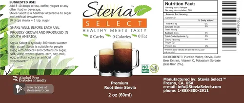 Vista 2 de Stevia Select Stevia Drops Keto - Paquete de sabores sin azúcar (3) Sabor Stevia de 2 onzas.