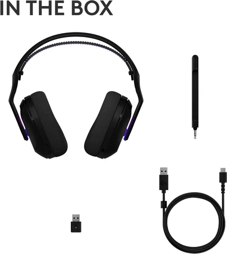 Vista 9 de Logitech G 522 Lightspeed - Auriculares inalámbricos para juegos, LIGHTSYNC RGB, micrófono de ancho de banda completo y audio sincronizado avanzado