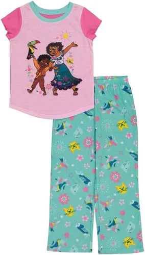 Vista 6 de Disney Girls' 2-Piece Loose-fit Martching Pajama Set, Princess Pajamas, Soft & Cute for Kids He estado allí deletreado que