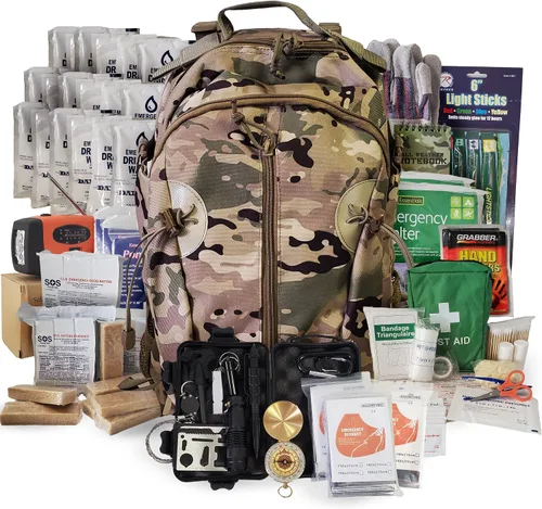 Vista 12 de Kit de emergencia para 3 personas/mochila de supervivencia durante 72 horas para desastres naturales, huracanes, situaciones de emergencia o errores