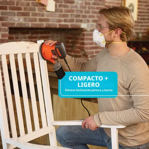 Vista 5 de Black & Decker BDERO100 Lijadora orbital de 5 pulgadas
